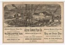 Akron Sewer Pipe Co. - Factory View - Front, Perkins Collection 1850 to 1900 Advertising Cards